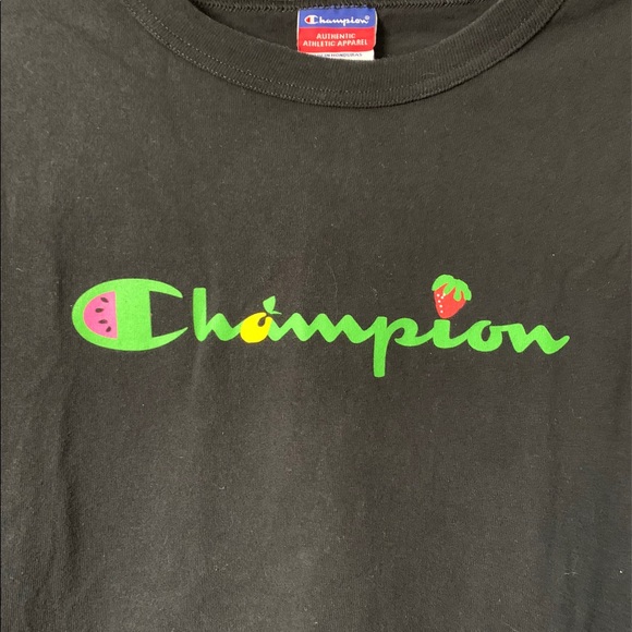 Champion ✨ Black Watermelon t-shirt size Medium - Picture 9 of 9